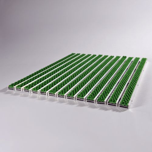 Tapis d'entrée 17R + cadre de 20 mm - Coloris Vert uni - Taille 60cm x 40cm