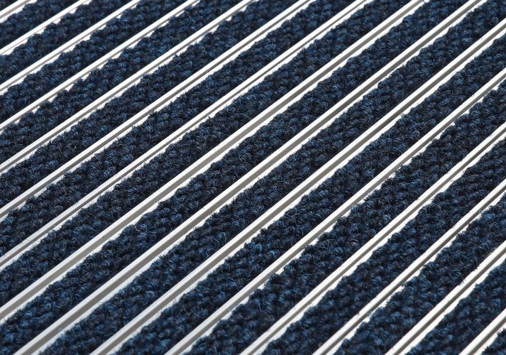 Eingangsmatte auf Aluminiumträgerprofil 17R Premium - Blau